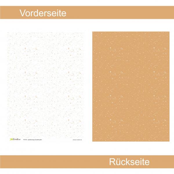 Pastellorange Doodletupfen - Designpapier